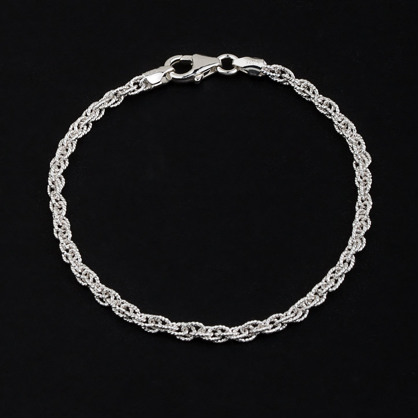 Doppelankerkette Armband 3mm Silber 925