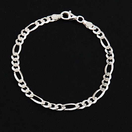 Figarokette Armband 3mm Silber 925